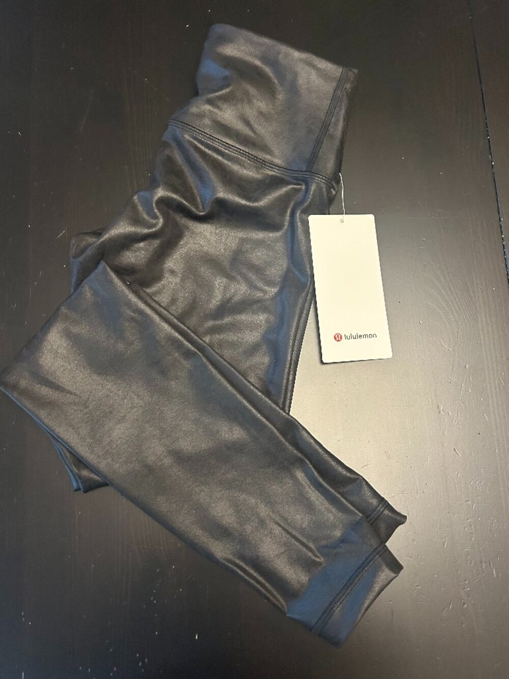 Lululemon Wunder Train Tight 28" Matte Foil Black size 4